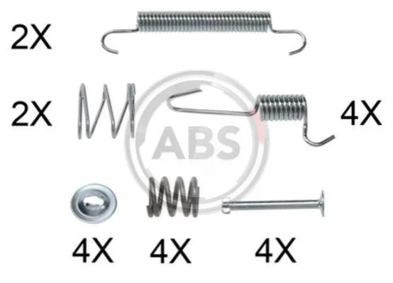 <strong>Монтажний к-кт гальмівних колодок ABS 0008Q (фото 1)</strong>