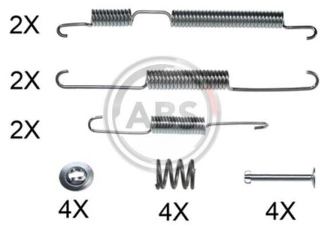 Монтажний к-кт гальмівних колодок A.B.S. 0009Q фото товара