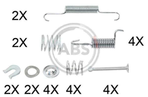 <strong>Монтажний к-кт гальмівних колодок ABS 0010Q (фото 1)</strong>