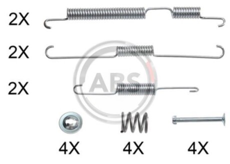 Монтажний к-кт гальмівних колодок A.B.S. 0024Q фото товара