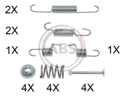 Комплект монтажний гальм. колодок CHEVROLET (задн.) (ABS) A.B.S. 0025Q фото товара