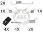 Купити Комплект монтажний барабанних гальм зад RAV 4/QASHQAI 06- 170х32 A.B.S. 0898Q за низькою ціною в Україні (фото 1)