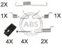 <strong>Комплект монтажний барабанних гальм зад RAV 4/QASHQAI 06- 170х32 ABS 0898Q (фото 1)</strong>