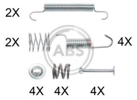 Монтажний к-кт гальмівних колодок A.B.S. 0899Q фото товару
