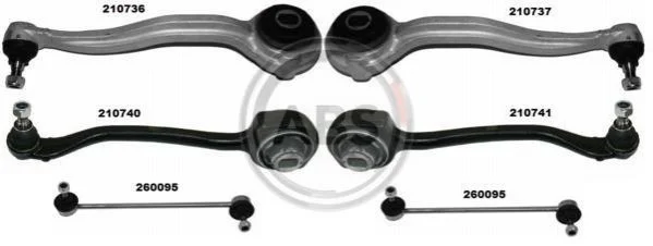 <strong>К-кт рычагов перед. подвески MB C-class (W203/S203/CL203) 00- ABS 219904 (фото 1)</strong>