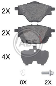 Гальмівні колодки дискові (1 к-т) A.B.S. 35019 фото товару