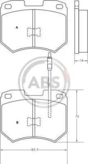Гальмівні колодки дискові (1 к-т) для Nissan ABS 36137 фото товару