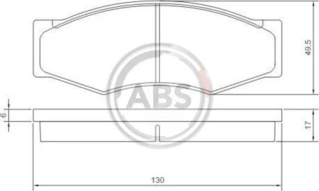Гальмівні колодки дискові (1 к-т) для ABS 36168 фото товара