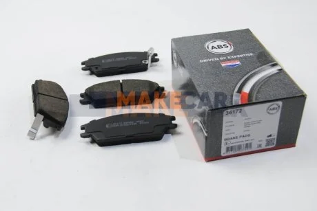 Гальмівні колодки зад. SONATA/ACCORD/ACCENT/GETZ (AKEBONO) для SsangYong, Daewoo ABS 36172 фото товару
