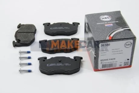 Гальмівні колодки зад. Peugeot 206 99-/Renault Megane I 96-03 для Seat, Peugeot, Renault, Citroen, Volkswagen ABS 36580 фото товару