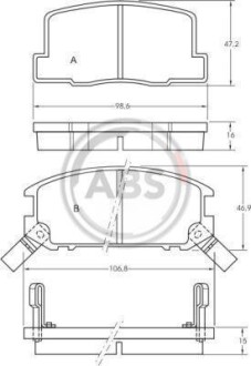 Гальмівні колодки дискові A.B.S. 36605 фото товара