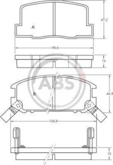 Гальмівні колодки дискові для Toyota ABS 36605 фото товару