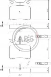Гальмівні колодки зад. Peugeot 406/607 95- (ATE) для Peugeot ABS 36683 фото товару