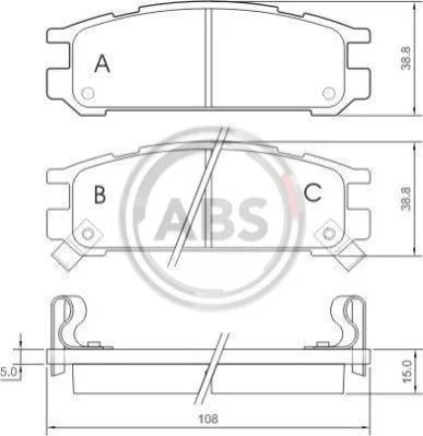 <strong>Гальмівні колодки дискові (1 к-т) ABS 36721 (фото 1)</strong>