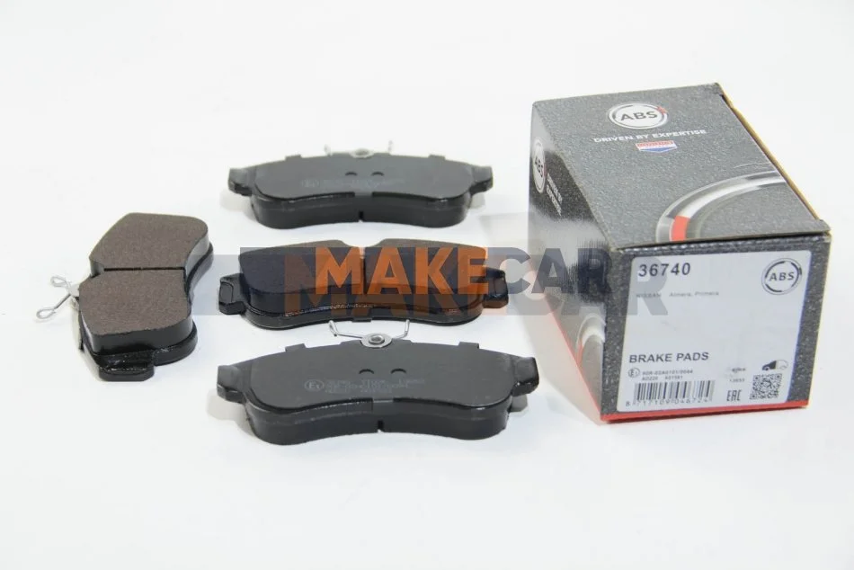 <strong>Колодки гальмівні перед. Almera/Primera (96-06) ABS 36740 (фото 1)</strong>