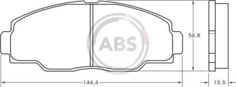 Гальмівні колодки дискові (1 к-т) для ABS 36760 фото товара