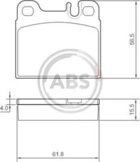 Гальмівні колодки дискові (1 к-т) для ABS 36810 фото товару