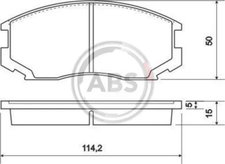 Гальмівні колодки дискові (1 к-т) для ABS 36865 фото товару