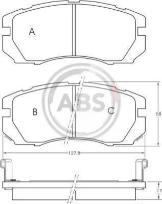 <strong>Гальмівні колодки дискові (1 к-т) ABS 36878 (фото 1)</strong>