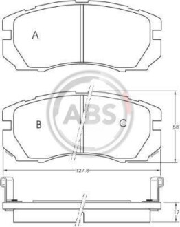 Гальмівні колодки дискові (1 к-т) A.B.S. 36878 фото товару