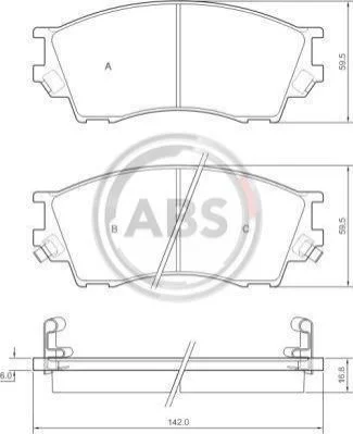 <strong>Гальмівні колодки дискові (1 к-т) ABS 36929 (фото 1)</strong>