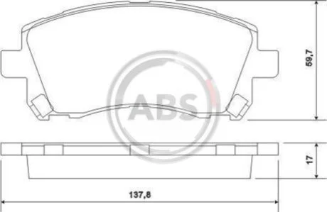 Гальмівні колодки пер. Subaru Forester/Outback 97-03/Impreza 92-/Legacy 89-03 для ABS 36972 фото товару