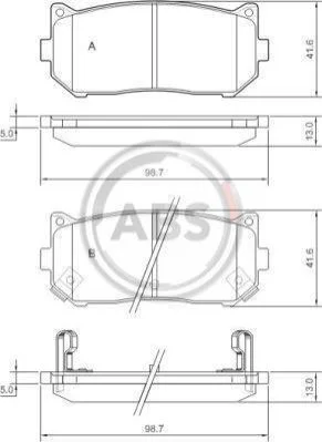 <strong>Гальмівні колодки дискові (1 к-т) ABS 37045 (фото 1)</strong>