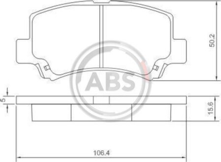 Гальмівні колодки дискові A.B.S. 37086 фото товара