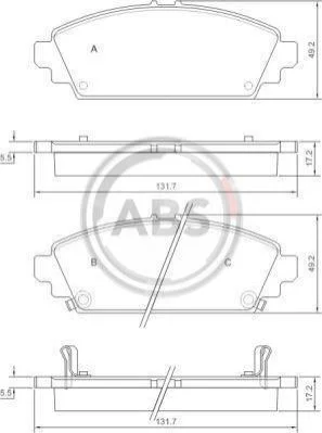<strong>Гальмівні колодки дискові ABS 37177 (фото 1)</strong>
