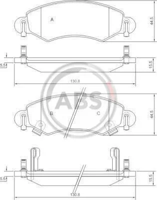 <strong>Гальмівні колодки дискові (1 к-т) ABS 37249 (фото 1)</strong>