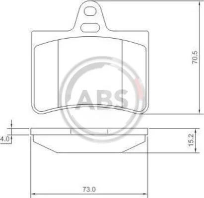 <strong>Гальмівні колодки дискові (1 к-т) ABS 37276 (фото 1)</strong>