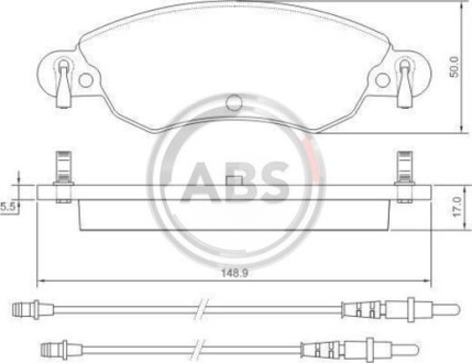 Гальмівні колодки дискові (1 к-т) A.B.S. 37278 фото товара