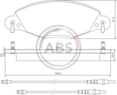 Гальмівні колодки дискові (1 к-т) A.B.S. 37285 фото товара