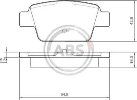 Гальмівні колодки дискові для ABS 37291 фото товару