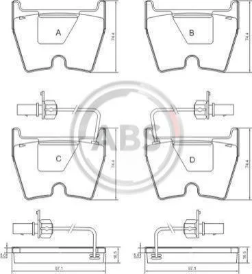 <strong>Гальмівні колодки дискові ABS 37367 (фото 1)</strong>