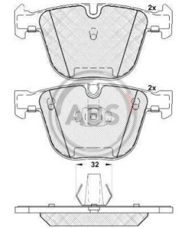 Гальмівні колодки дискові A.B.S. 37371 фото товара