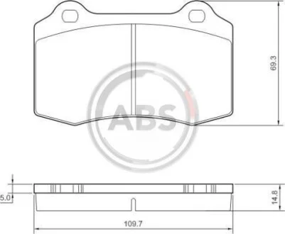 Гальмівні колодки дискові для Tesla, Jeep, Chrysler, Citroen, DS ABS 37388 фото товару