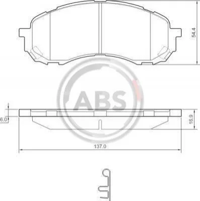 <strong>Колодки гальмівні перед. Subaru Impreza 1.6 2004- ABS 37443 (фото 1)</strong>