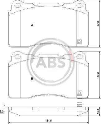 <strong>Гальмівні колодки пер. Civic/Lancer/Impreza 2.0-2.5 01- ABS 37447 (фото 1)</strong>