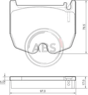 Гальмівні колодки дискові (1 к-т) для Mercedes ABS 37455 фото товару