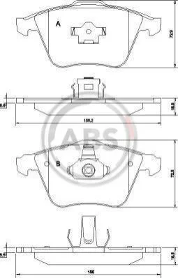 <strong>Гальмівні колодки дискові ABS 37464 (фото 1)</strong>