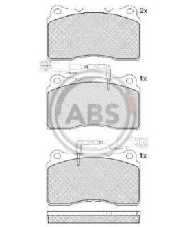 Гальмівні колодки дискові (1 к-т) A.B.S. 37465 фото товару