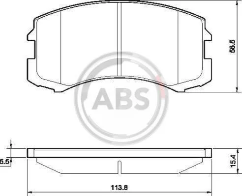 <strong>Гальмівні колодки дискові (1 к-т) ABS 37491 (фото 1)</strong>