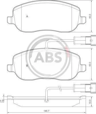 <strong>Гальмівні колодки дискові (1 к-т) ABS 37495 (фото 1)</strong>