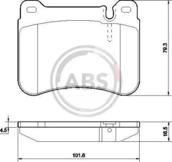 Гальмівні колодки дискові (1 к-т) для Mercedes ABS 37506 фото товару