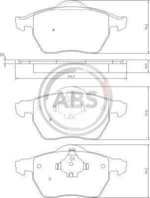 <strong>Гальмівні колодки дискові (1 к-т) ABS 37514 (фото 1)</strong>