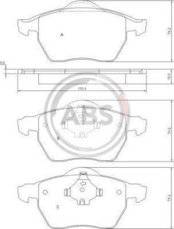 Гальмівні колодки дискові (1 к-т) A.B.S. 37514 фото товара