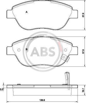 Гальмівні колодки дискові A.B.S. 37564 фото товару