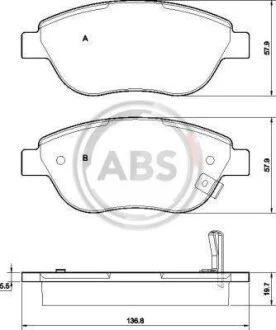 Гальмівні колодки дискові для ABS 37564 фото товару