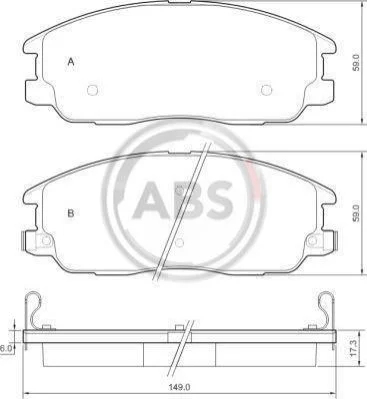 <strong>Гальмівні колодки дискові (1 к-т) ABS 37566 (фото 1)</strong>